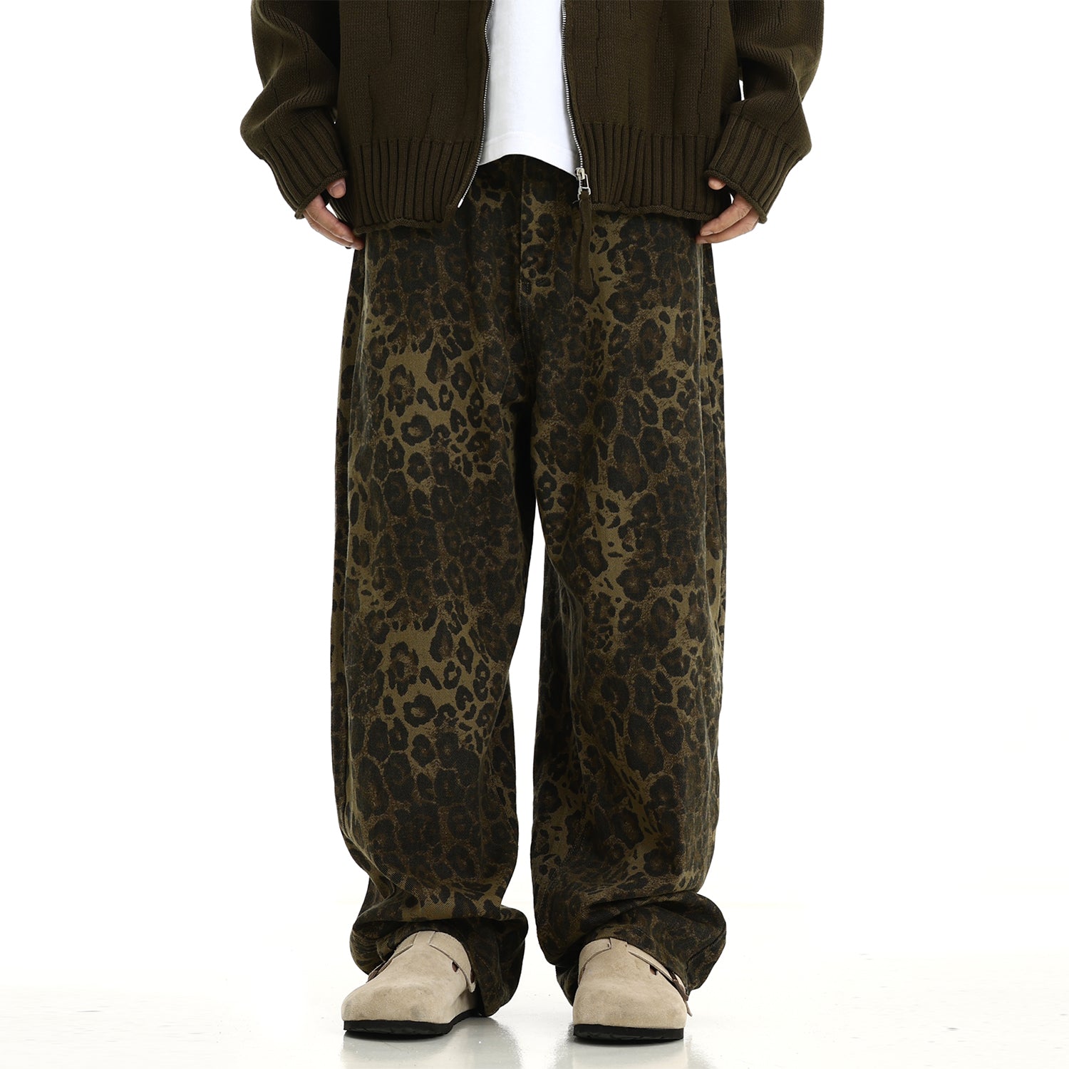 Leopard Print Cargo Pants