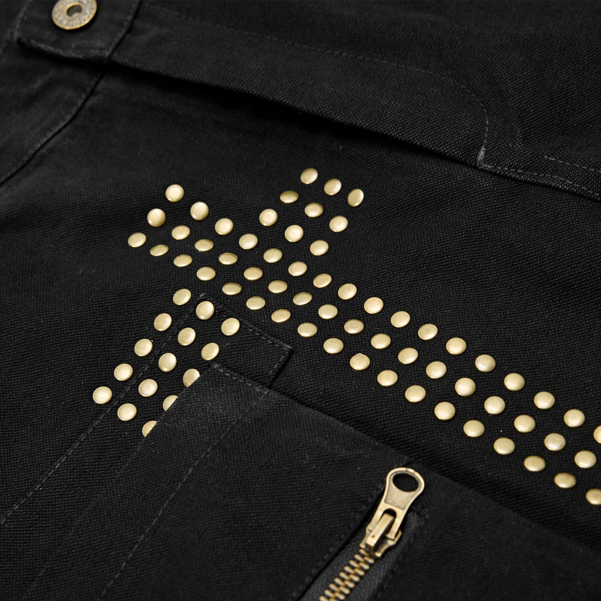 Cross Rivet Zip Cargo Pants