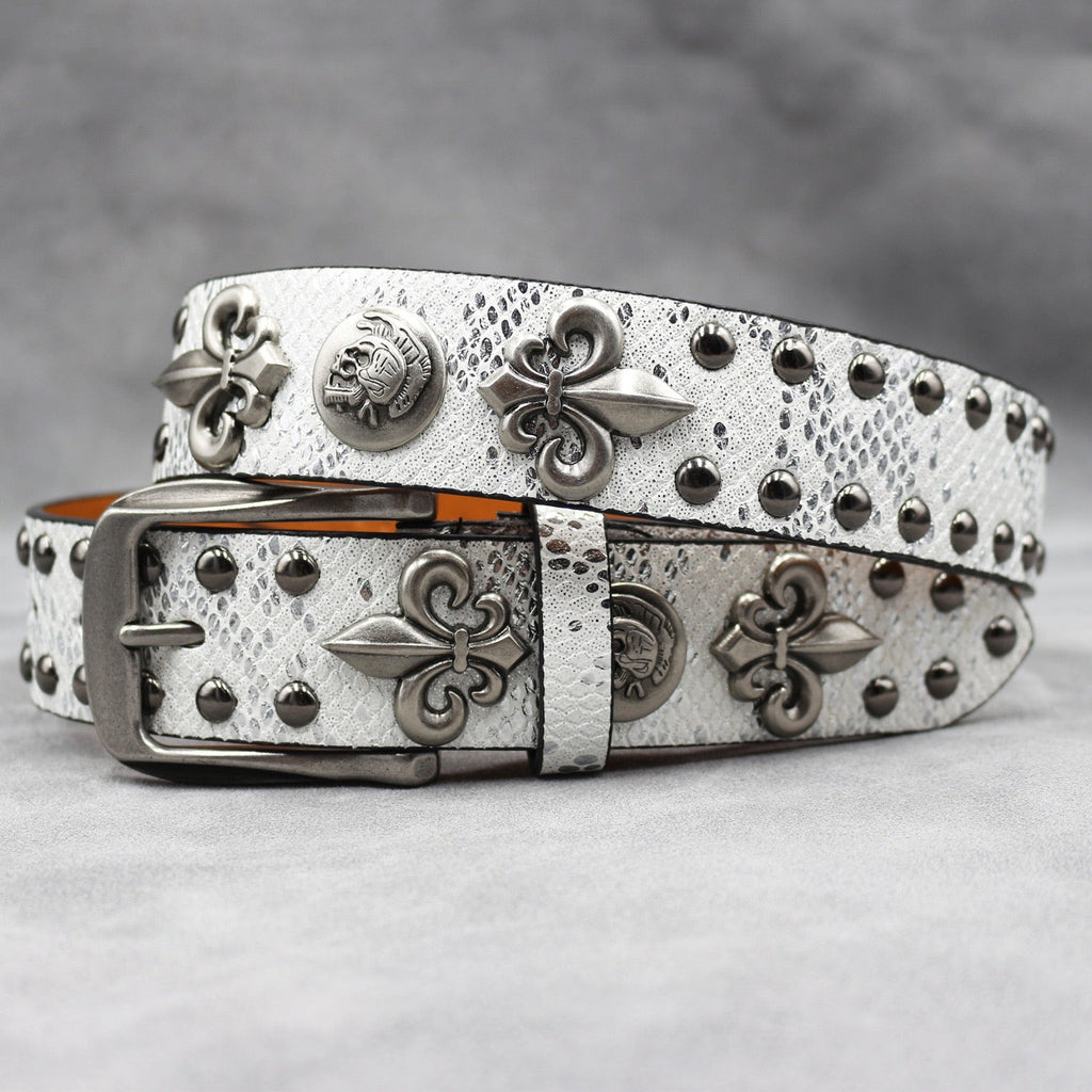 Snakeskin Studded Belt