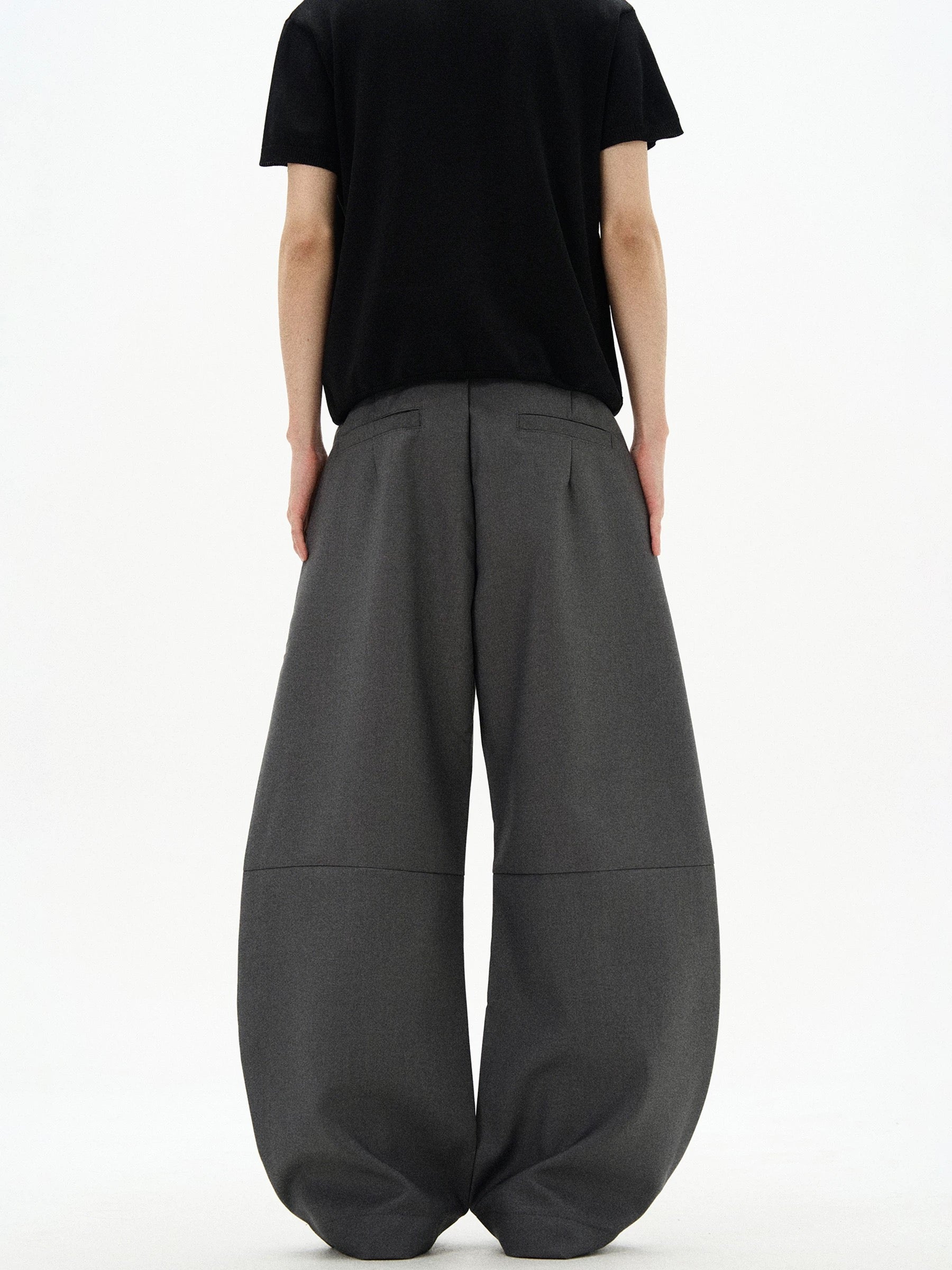 Double Pleat Deconstruction Scimitar Trousers