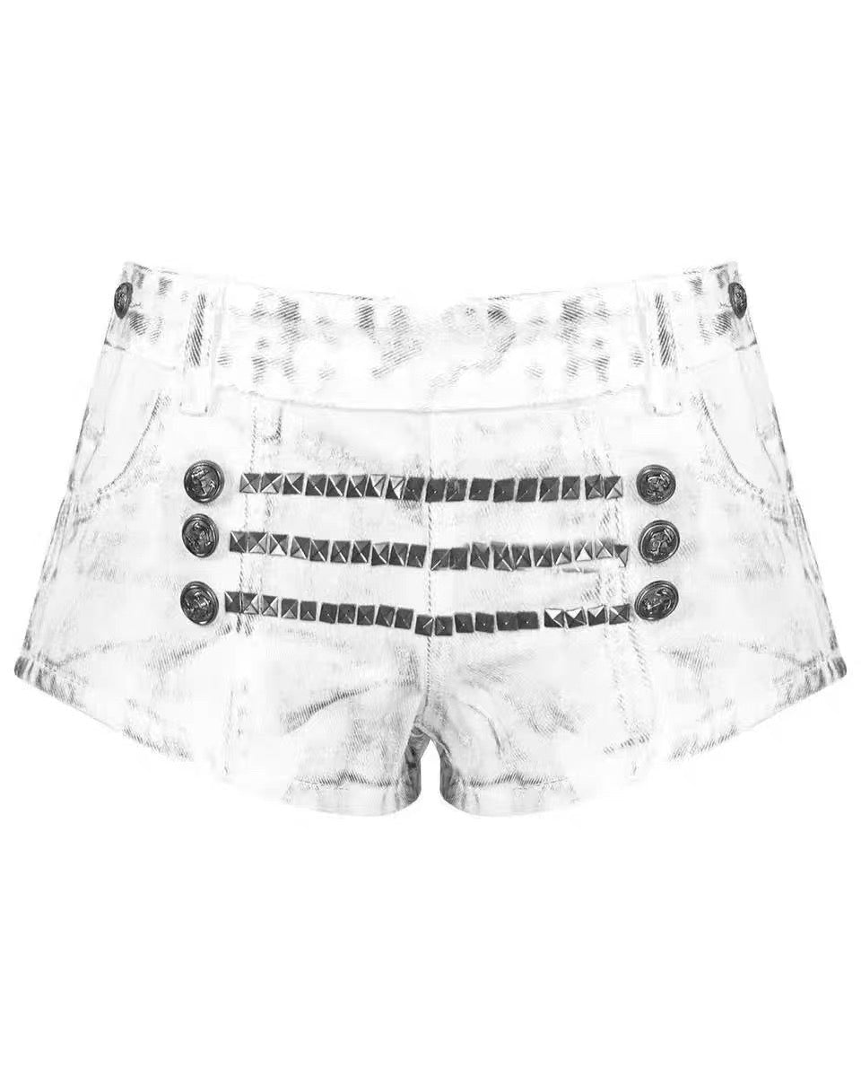 Studded Strap Micro Shorts