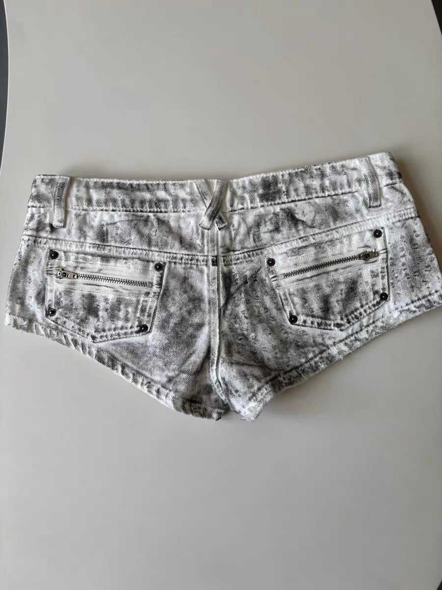 Studded Strap Micro Shorts