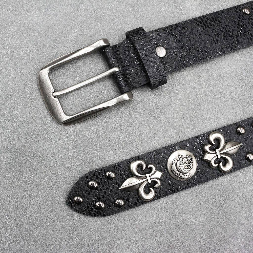 Snakeskin Studded Belt