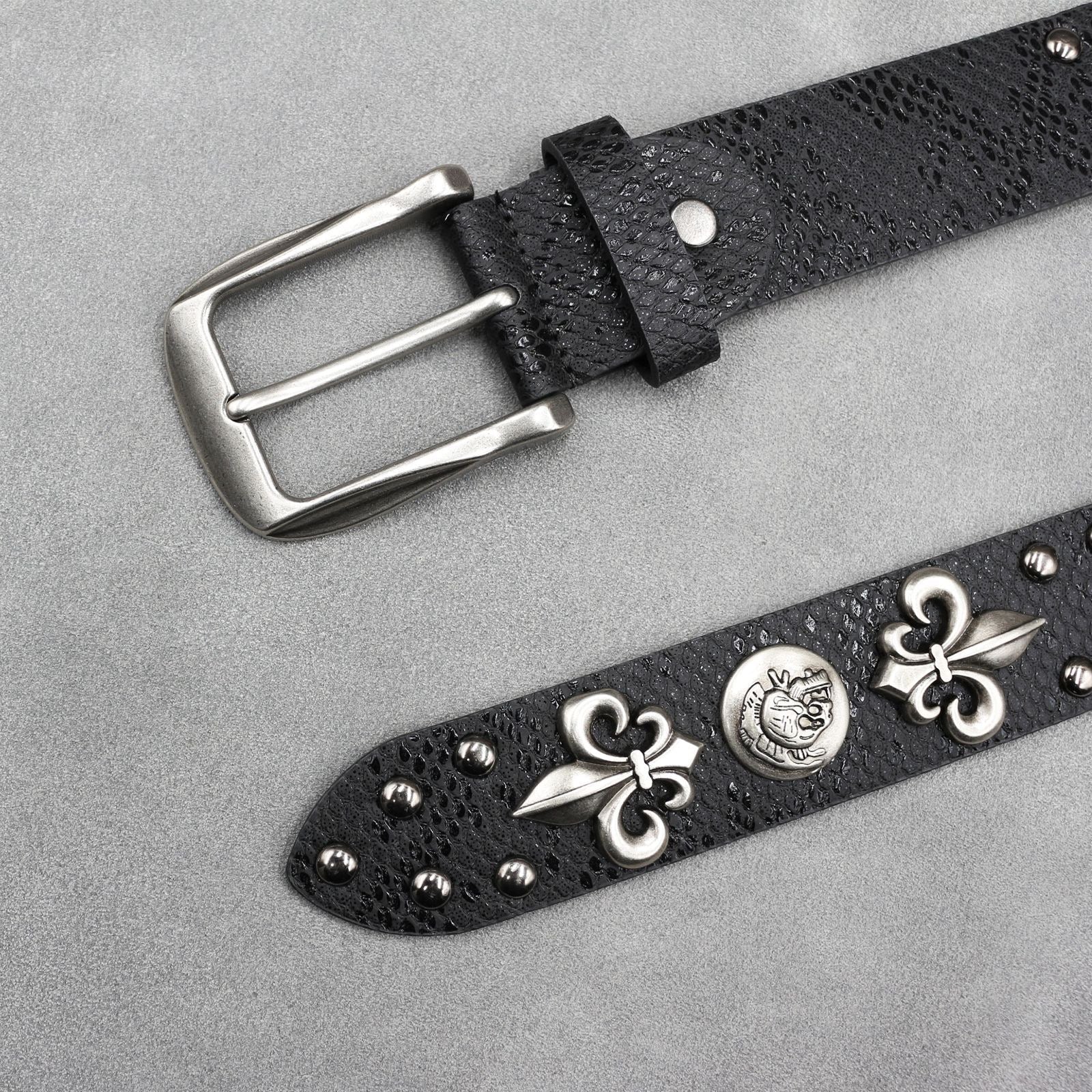 Snakeskin Studded Belt