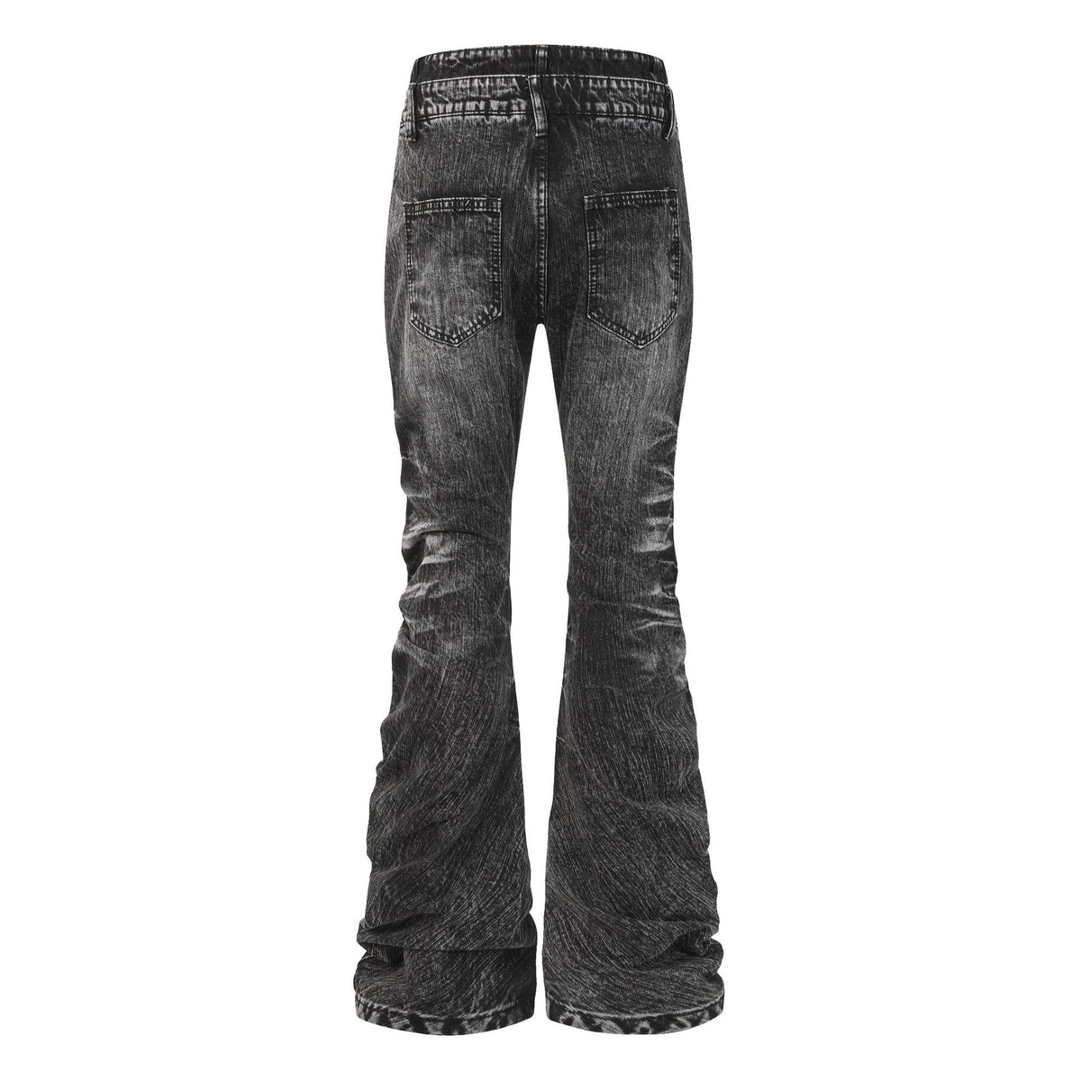 HABON Cross Rhinestone Double-Waist Slim Jeans