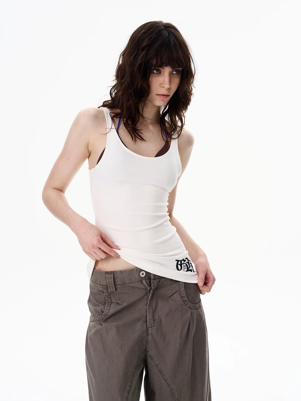 Cross Back Slim V-Neck