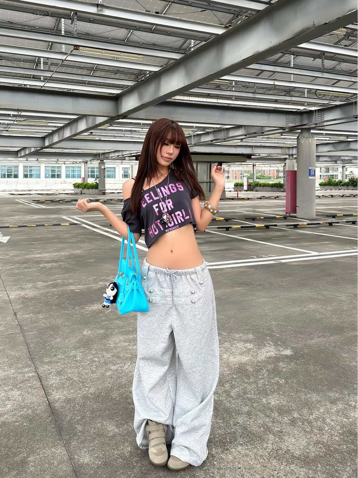 HABON Double-Breasted Sweatpant