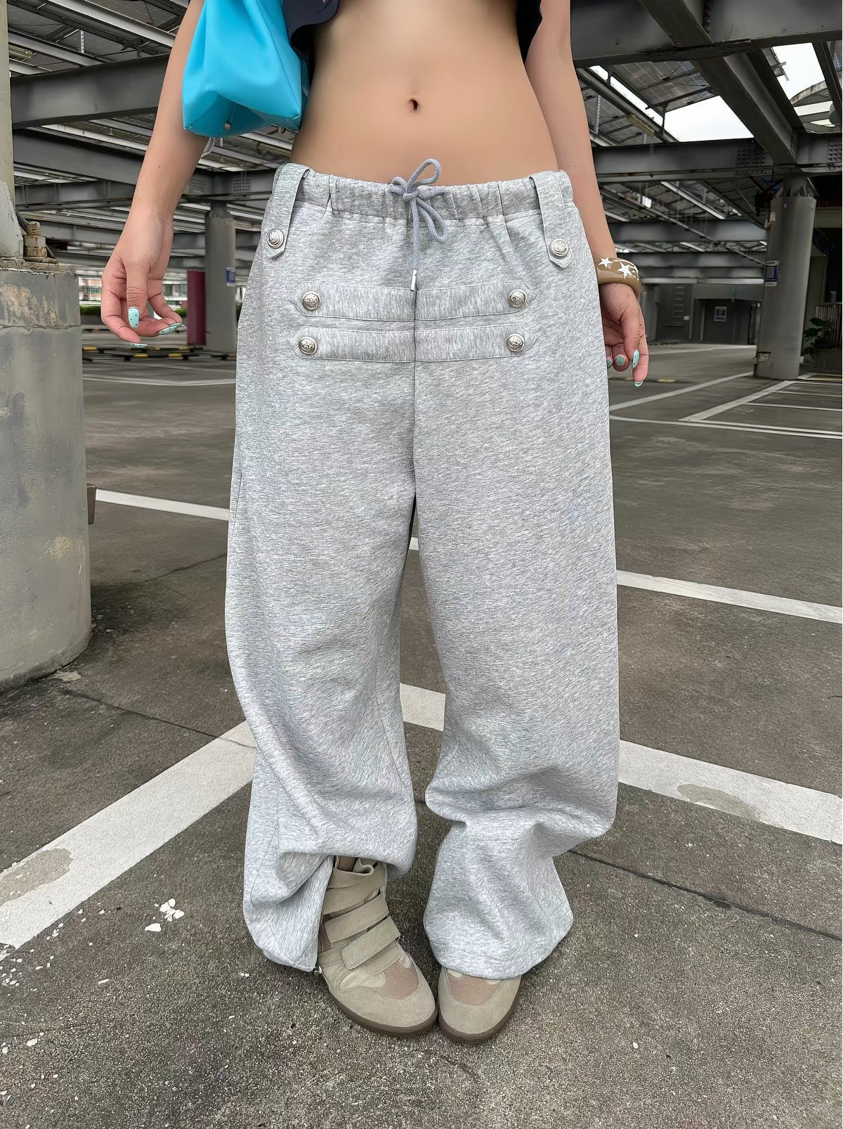 HABON Double-Breasted Sweatpant