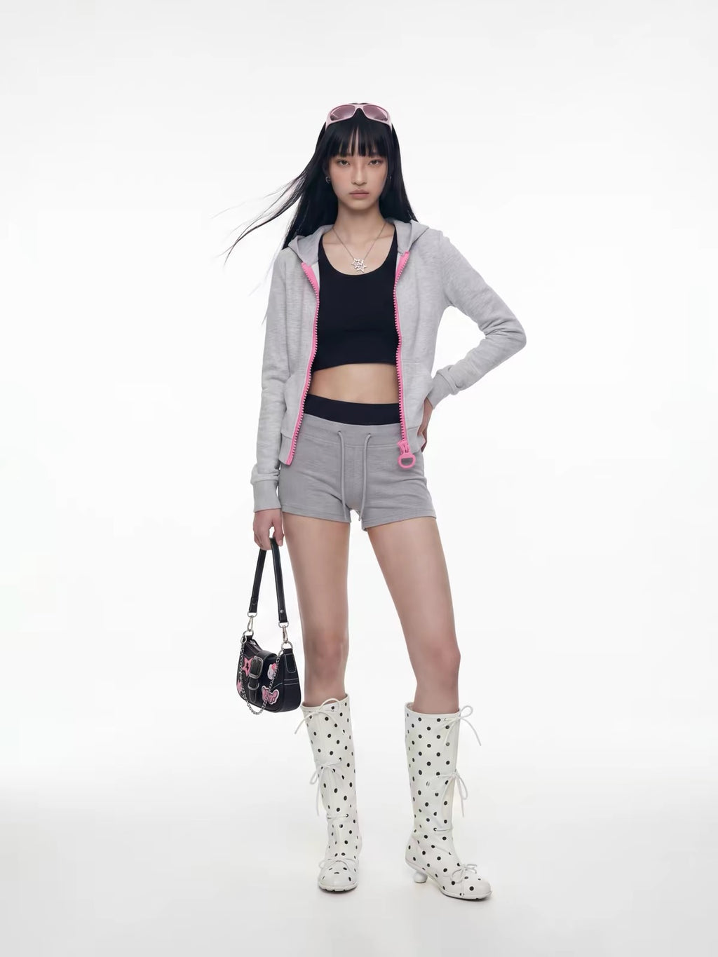 HABON Fitted Giant Zip-Up