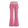 HABON Striped Pocket Flare SweatPants