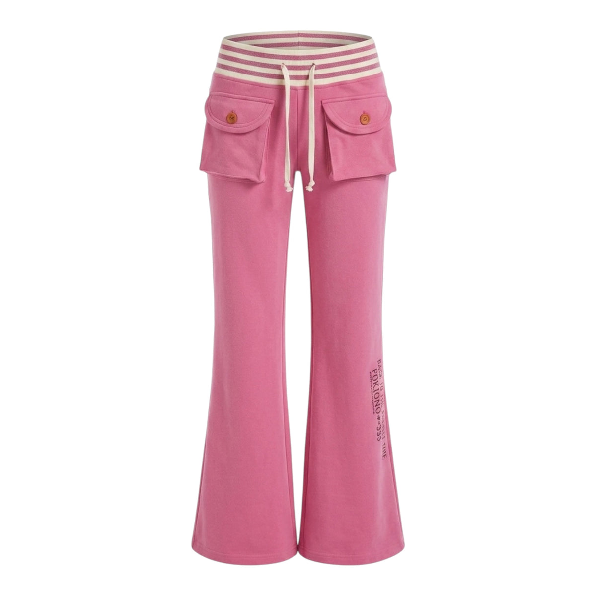 HABON Striped Pocket Flare SweatPants