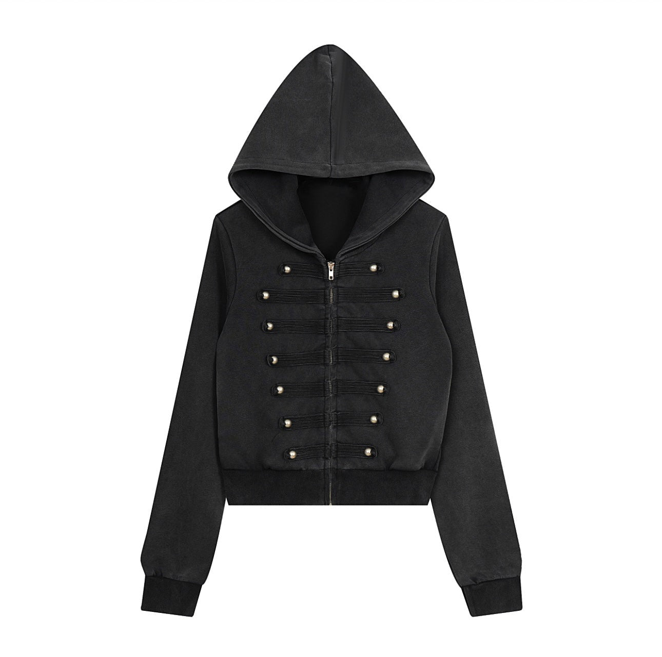 HABON Napoleon Vintage Washed Zip-Up Hoodie
