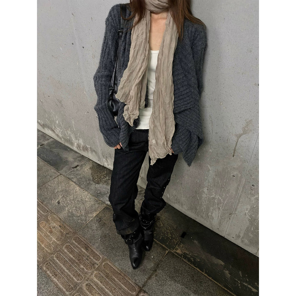 HABON American Street Rivet Leopard Star Embroidered Jeans