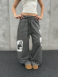 Unisex American Style Loose Fit Drawstring Oversized Trousers