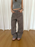 HABON American Street Style All-Over Print Straight Casual Pants