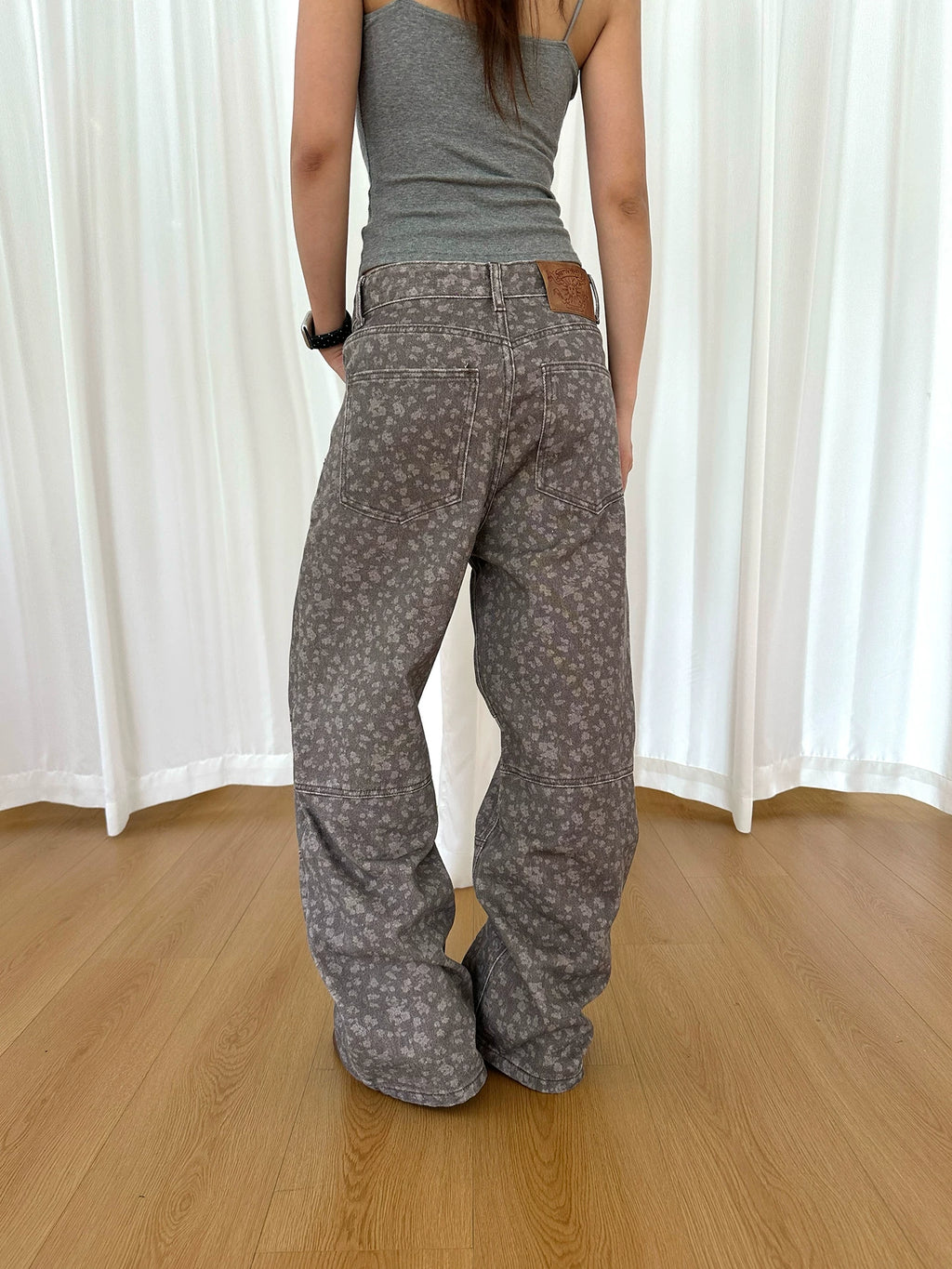 HABON American Street Style All-Over Print Straight Casual Pants