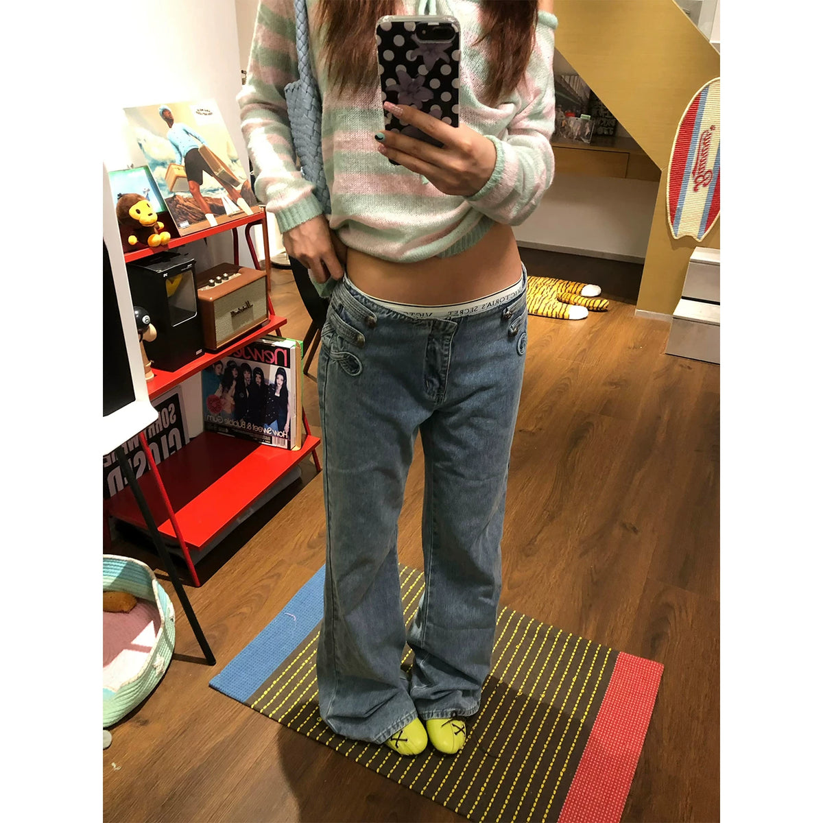 HABON American Napoleon Straight-Leg Jeans