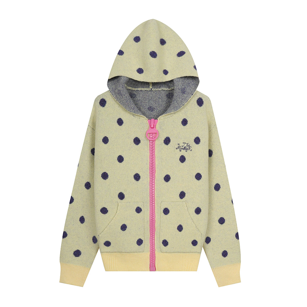 HABON Dot Hooded Knit Sweater