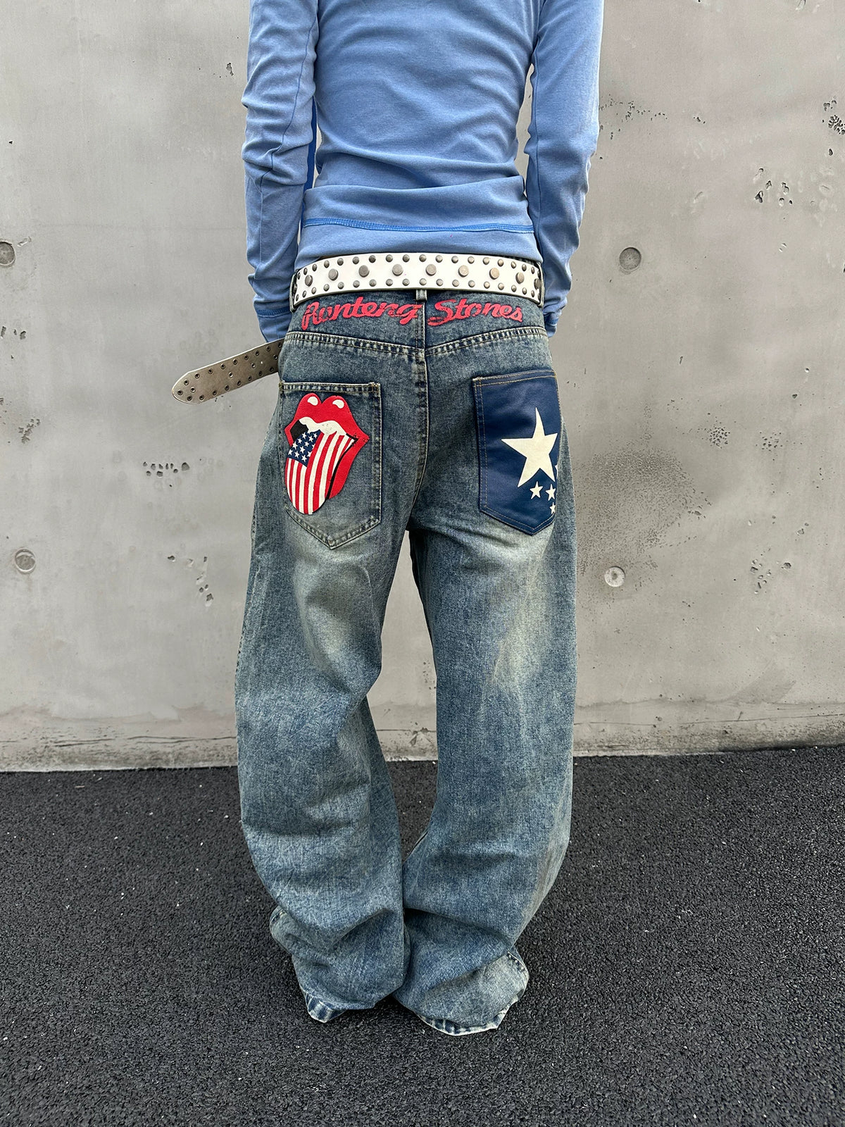 Unisex Oversized American Style Denim Jeans