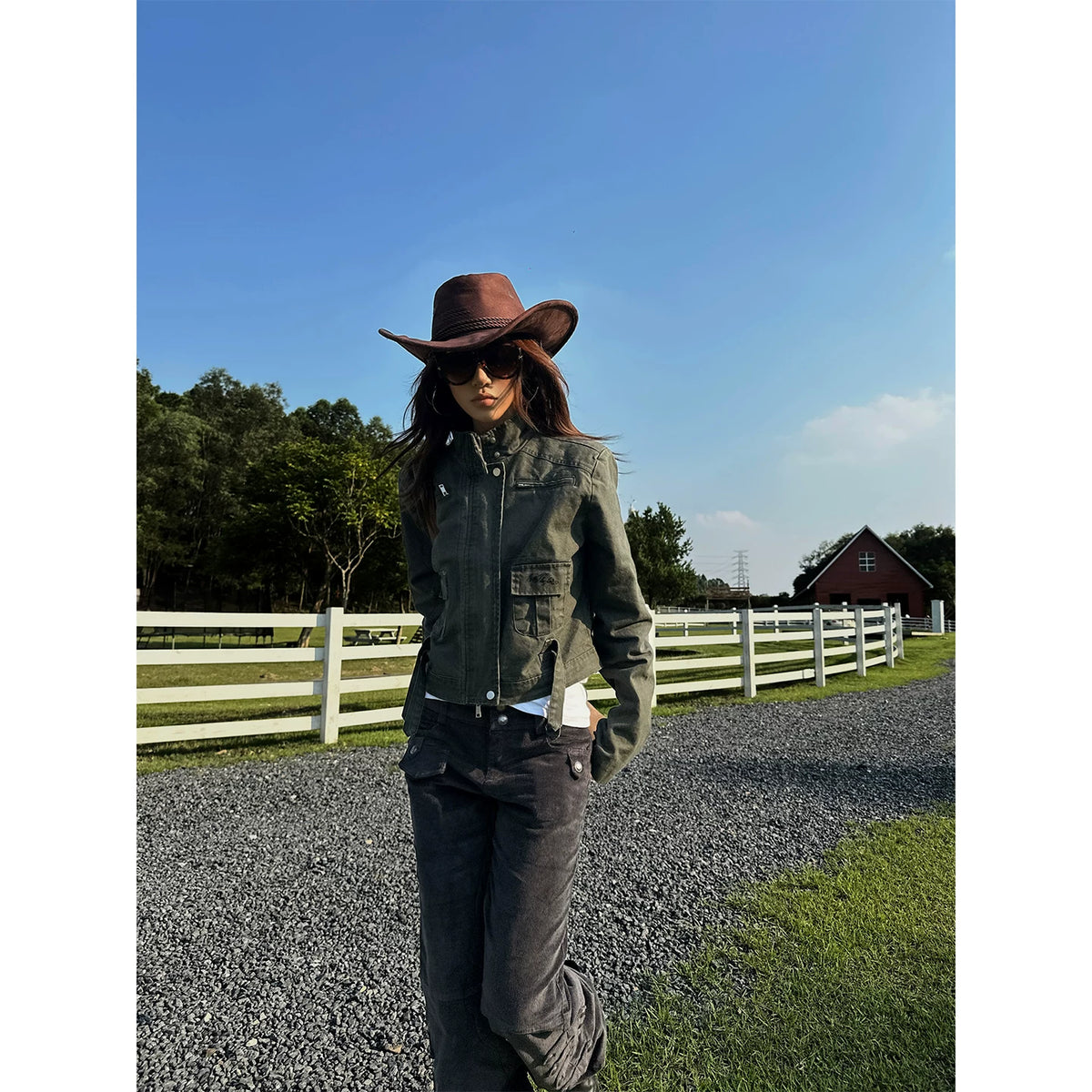 HABON Women's American Vintage Corduroy Flared Trousers