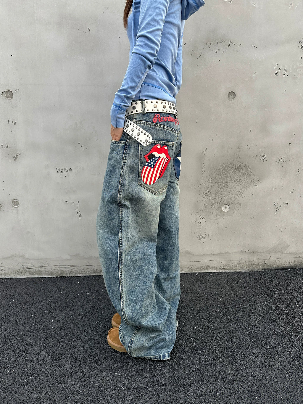Unisex Oversized American Style Denim Jeans