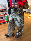 HABON American Style Leopard Patchwork Camo Loose Cargo Pants