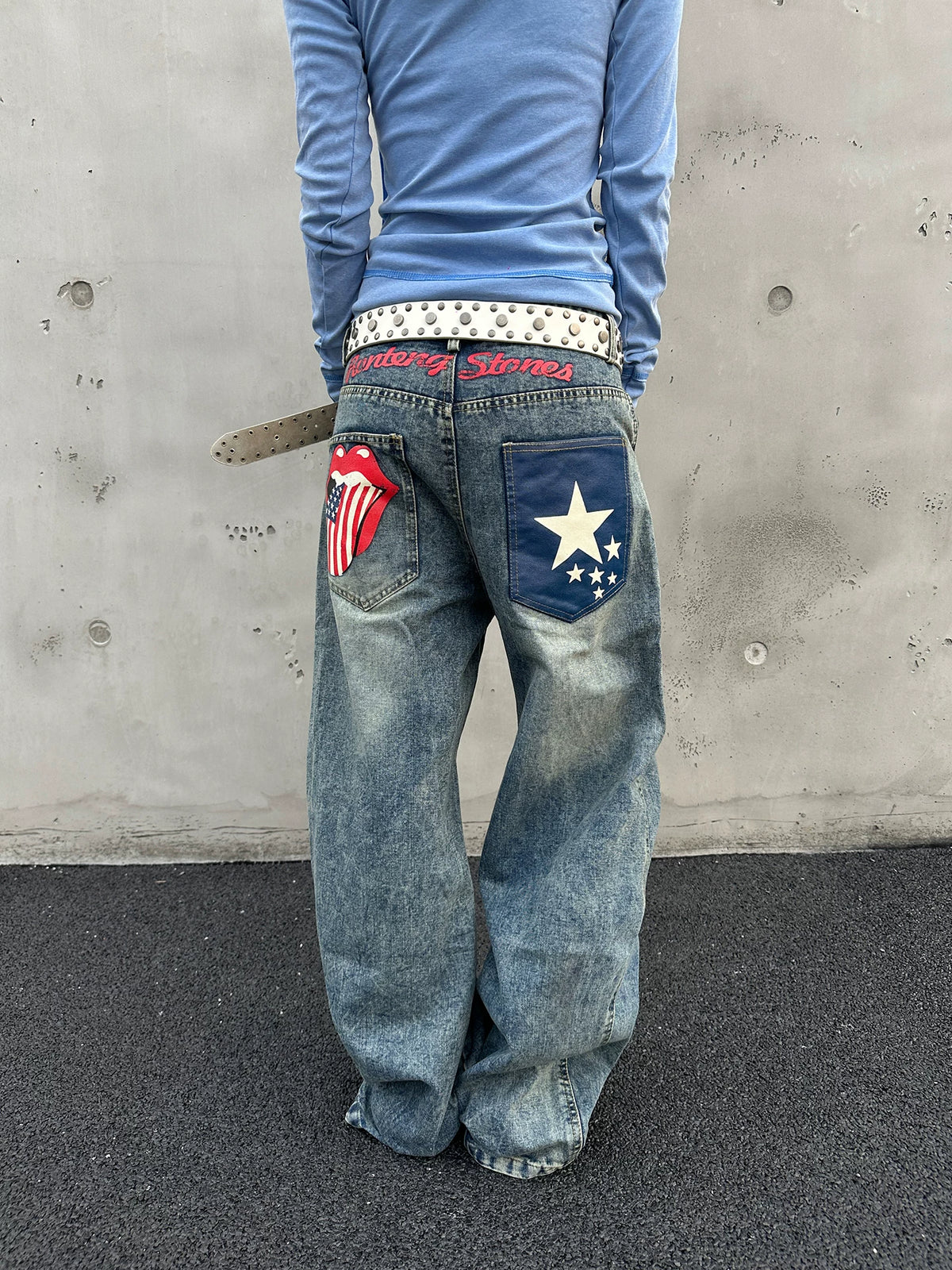 Unisex Oversized American Style Denim Jeans