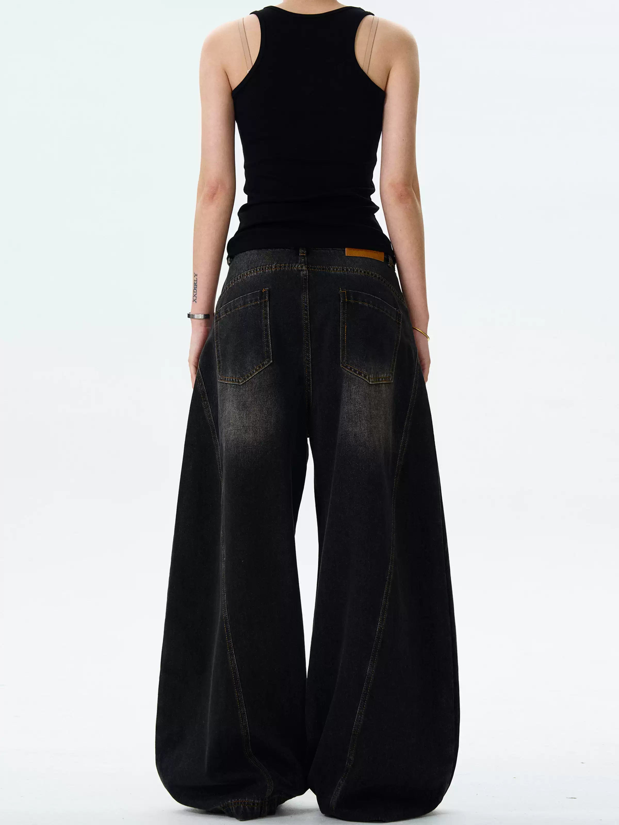 Retro Cat Whisker Scimitar Jeans