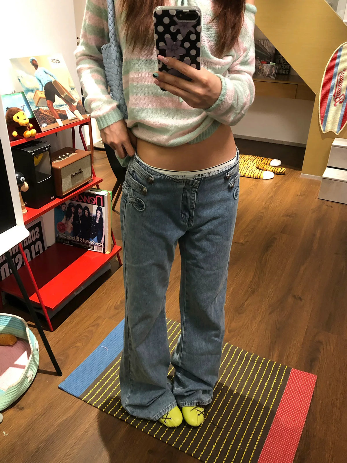 HABON American Napoleon Straight-Leg Jeans
