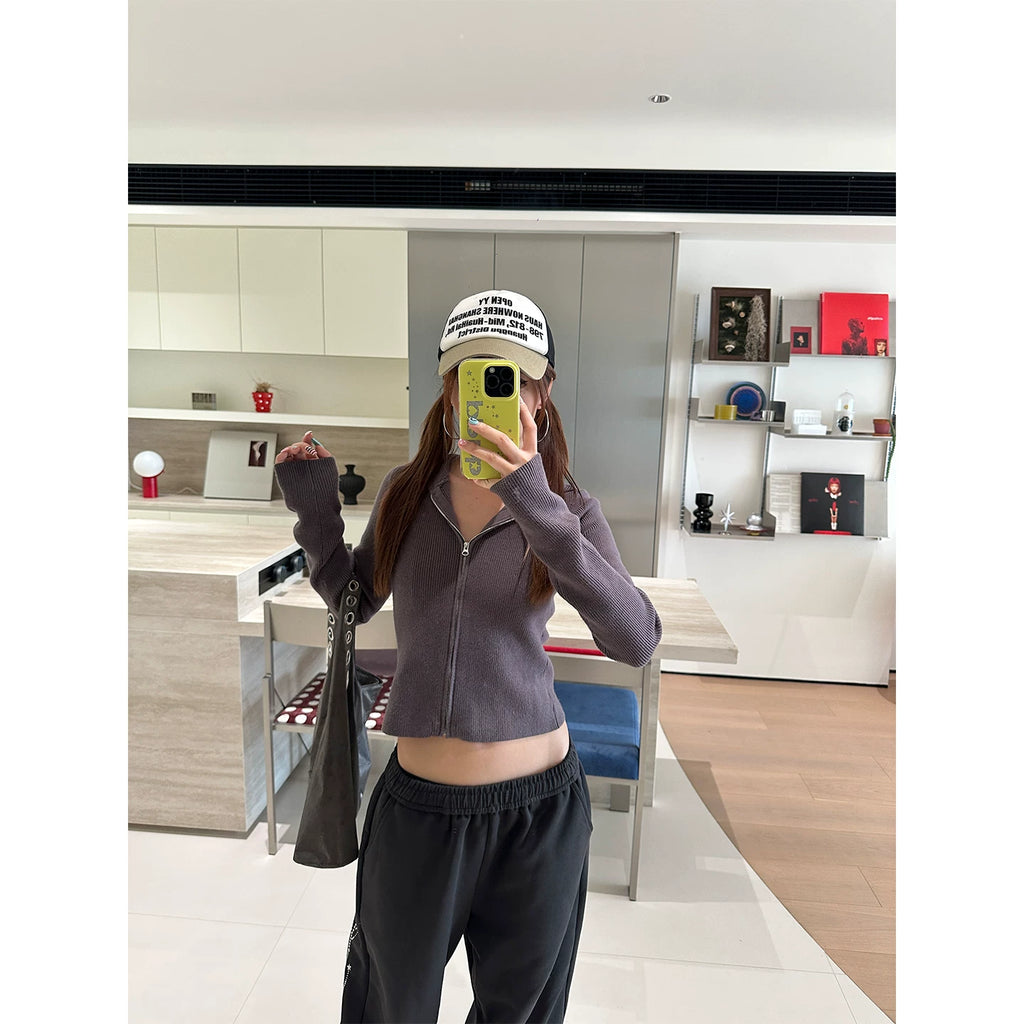 HABON American Style Wing Print Elastic Waist Wide Leg Sweatpants