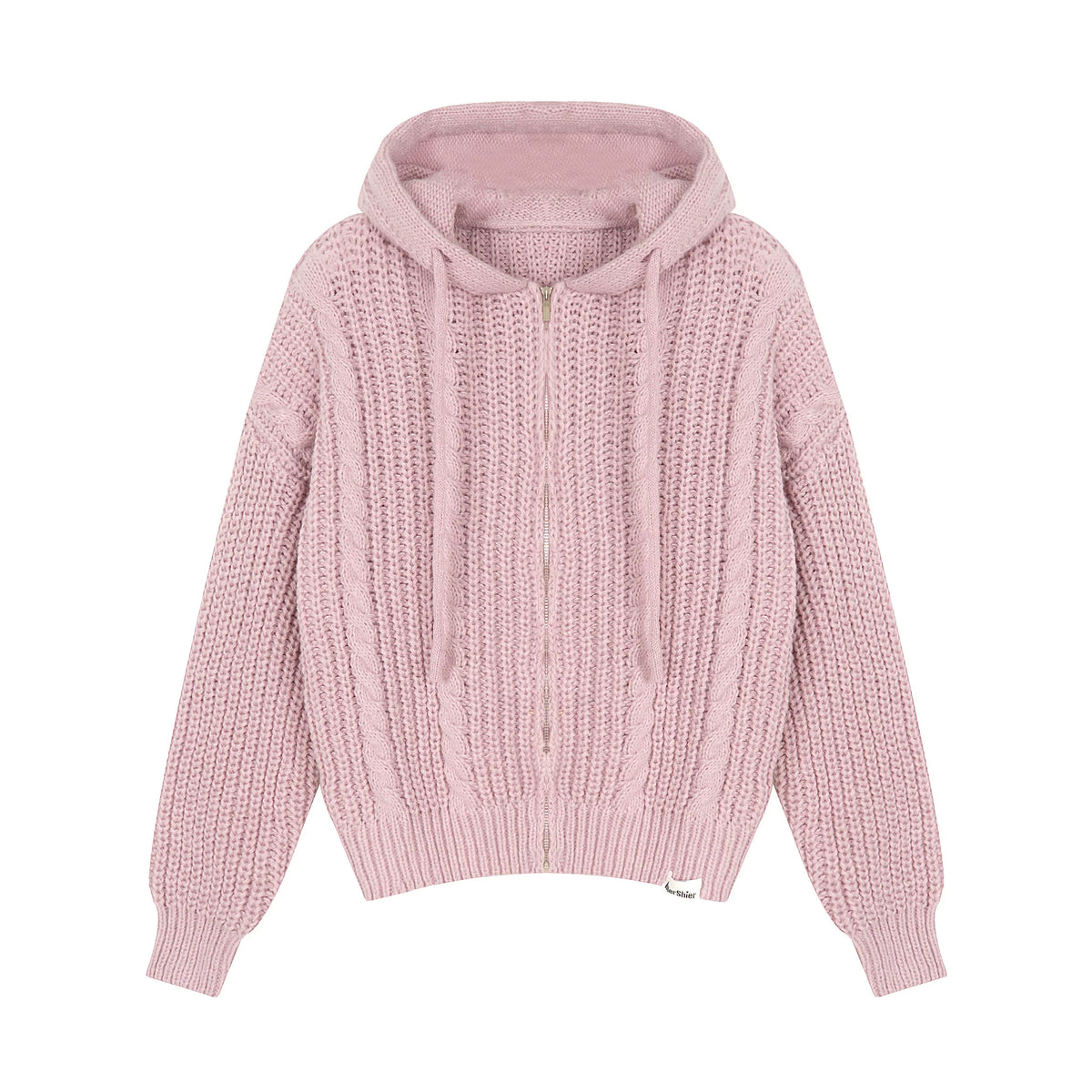 HABON American Style Cable Knit Hooded Sweater Cardigan for Men and Women