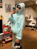 HABON American Vintage Letter Embroidered Pullover Hoodie for Men and Women