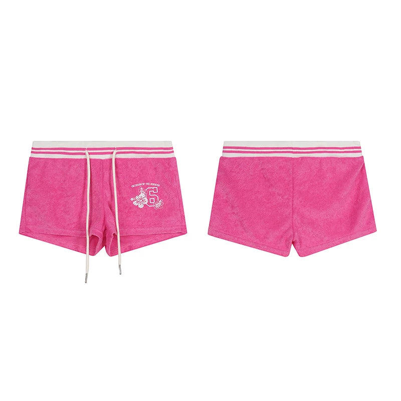 HABON Women's Terry Beach Drawstring Casual Shorts