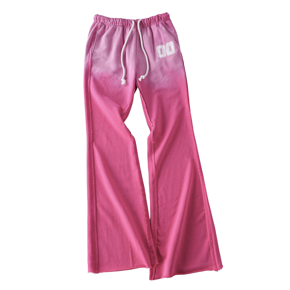 HABON Women's Vintage American Digital Print Straight Leg Flare Casual Pants