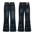 HABON American Style Rhinestone Flared Washed Women's Jeans