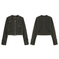 HABON American Street Deconstructed Cropped Jacket for Women