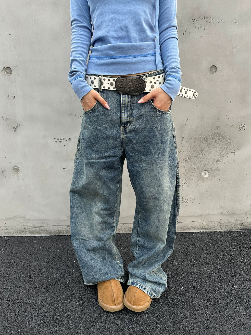 Unisex Oversized American Style Denim Jeans