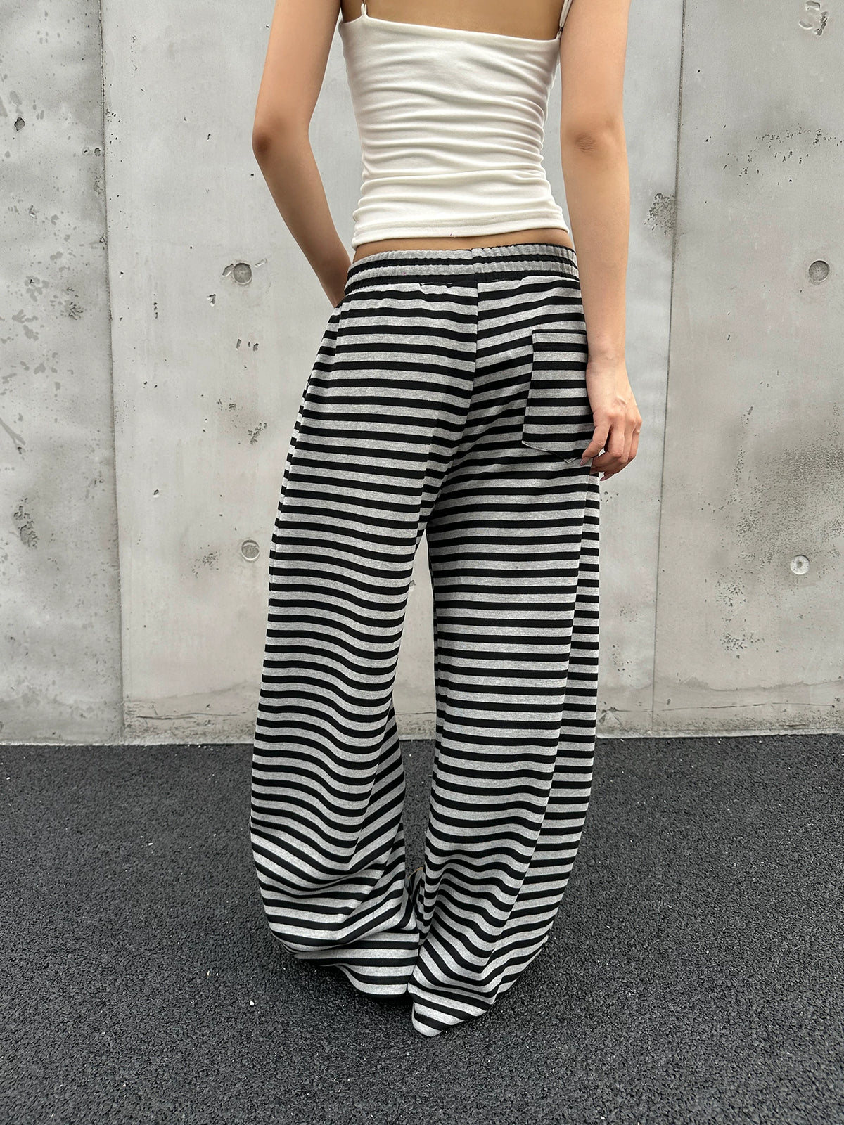 Unisex American Style Loose Fit Drawstring Oversized Trousers