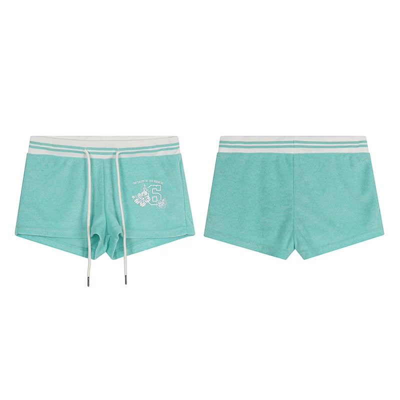 HABON Women's Terry Beach Drawstring Casual Shorts