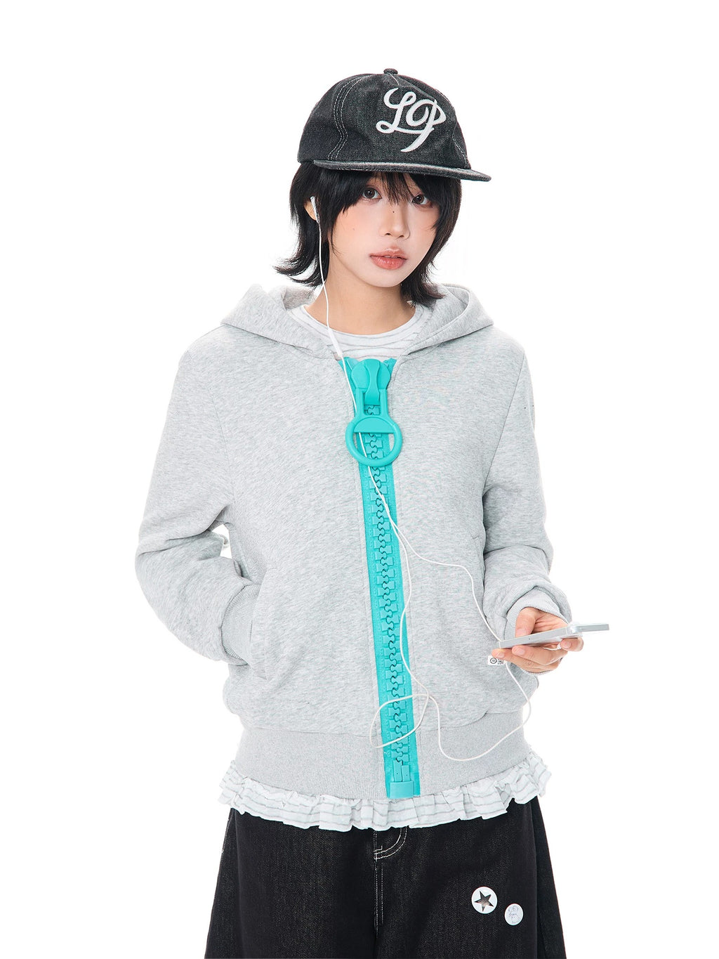 HABON Big Zip Oversized Hoodie