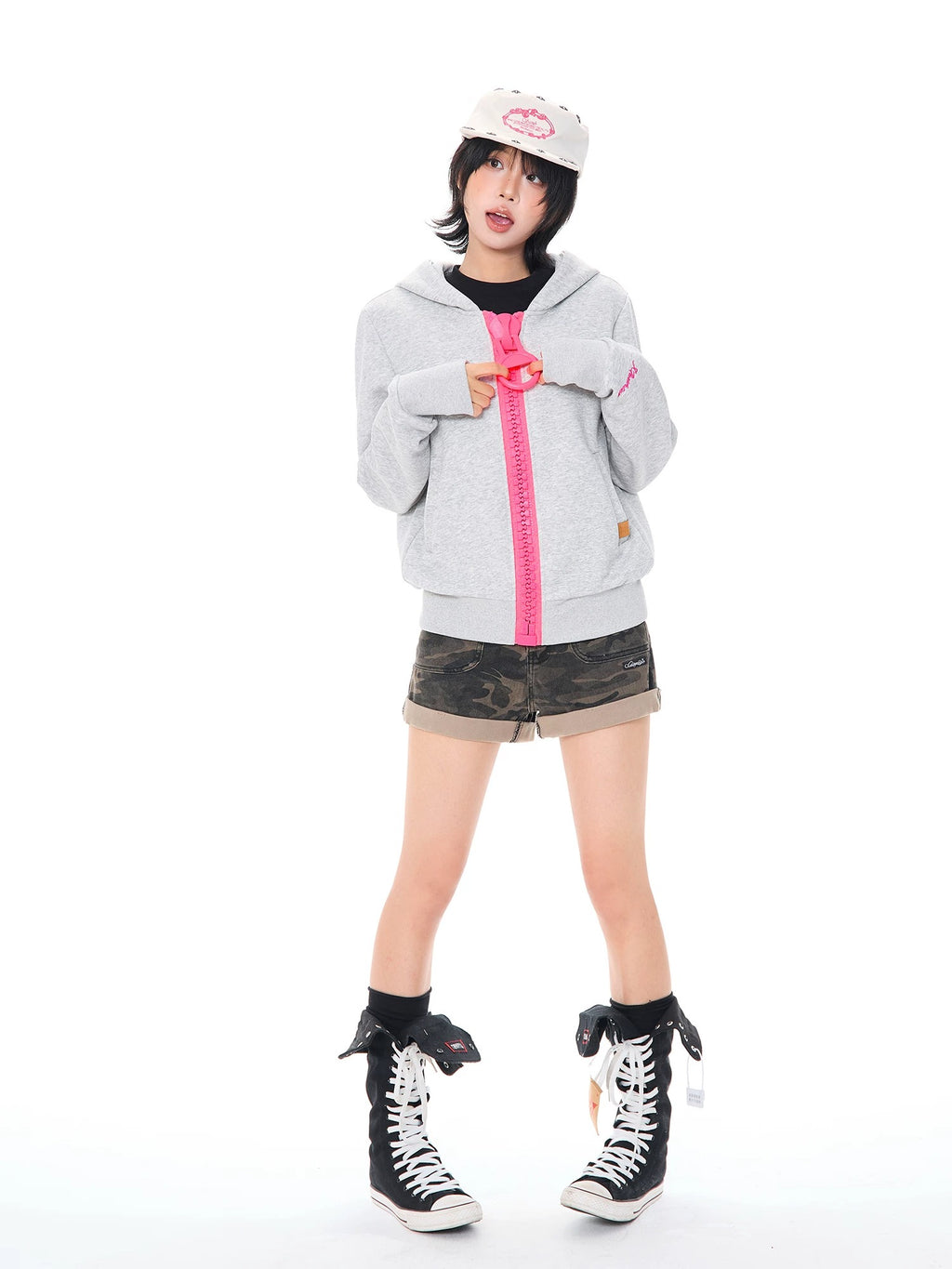 HABON Big Zip Oversized Hoodie