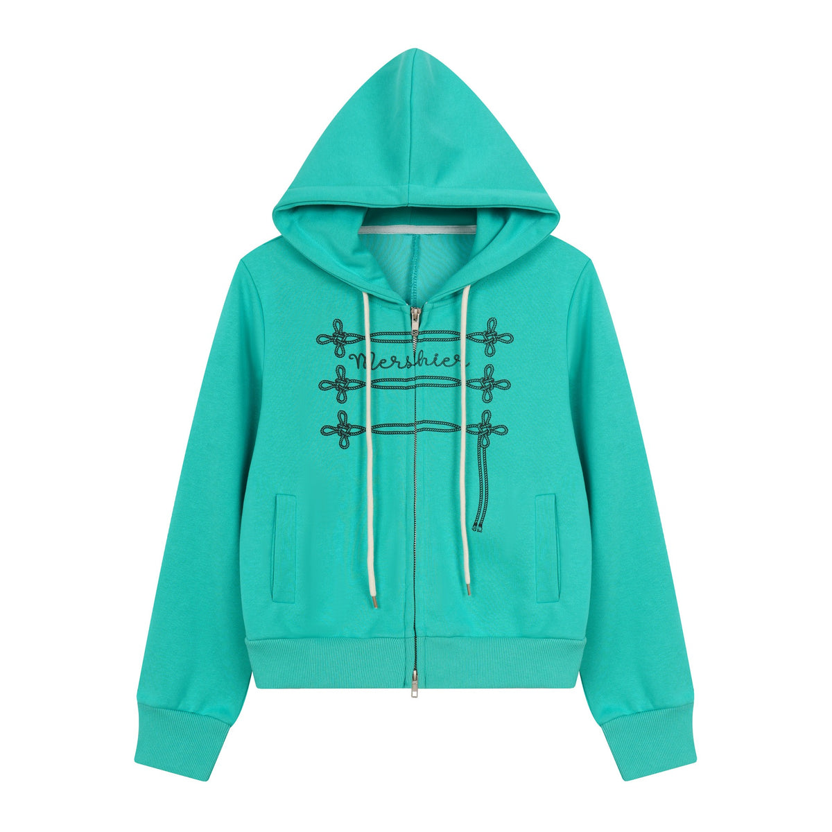 HABON Rope Print Zip-Up