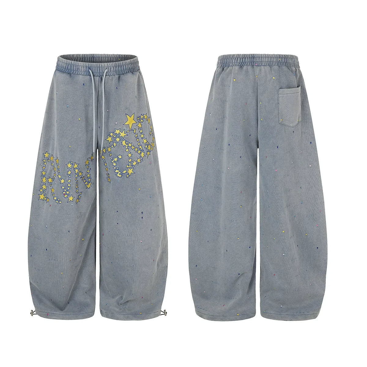 HABON Unisex Oversize Elastic Waist Trousers