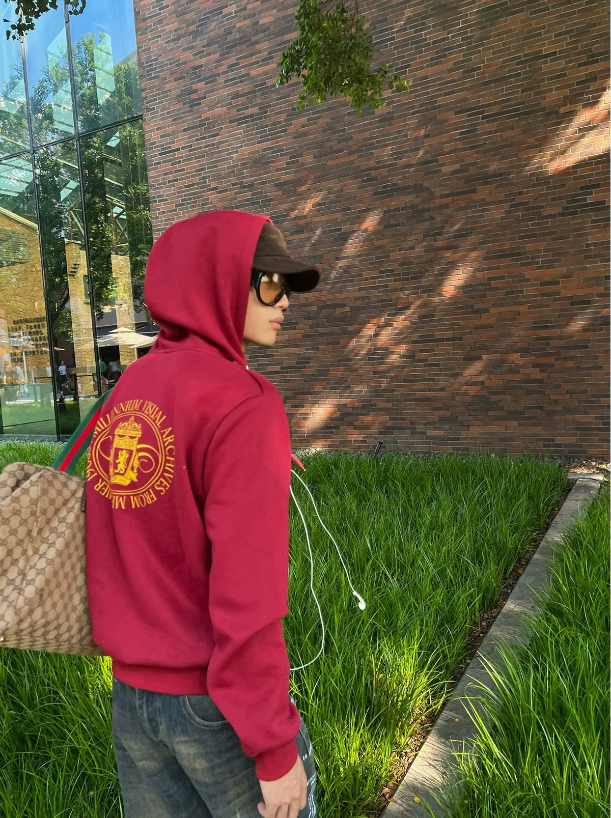 Royal Print Zip-Up Hoodie