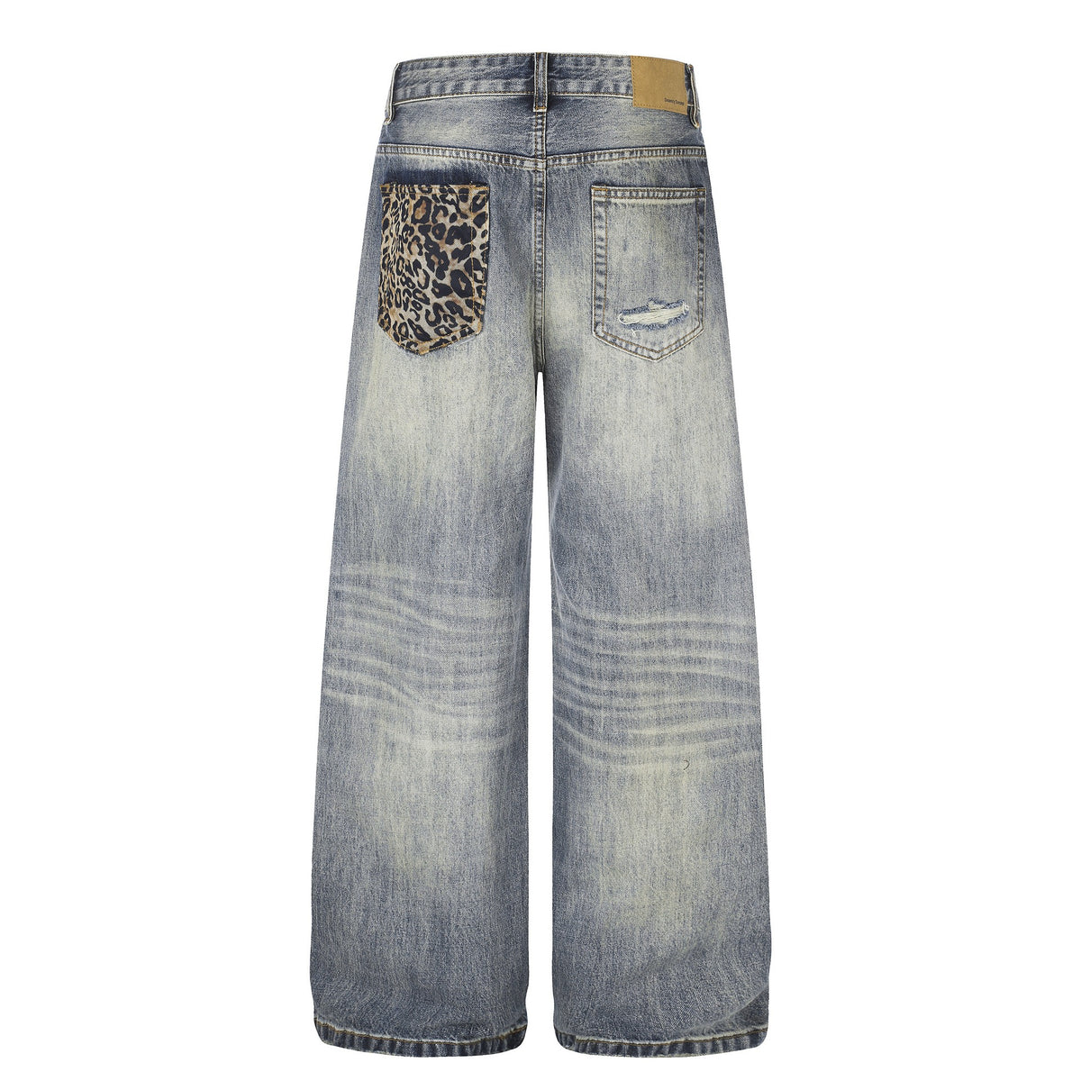 Vintage Leopard Patchwork Jeans