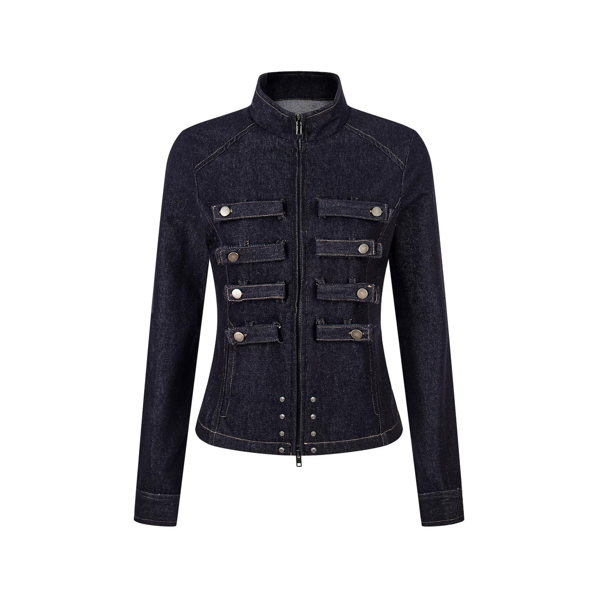 HABON Napoleon Cropped Denim Jacket